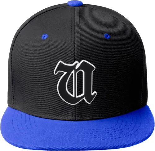 Miniatura 1341 de Daxton Gorra clásica con visera de billete plano con letras del alfabeto inglés antiguo de la A a la Z
