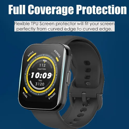 Miniatura 4 de Lamshaw Protector de pantalla compatible con Amazfit Bip 5, [6 unidades] Película protectora de pantalla suave de TPU de cobertura completa