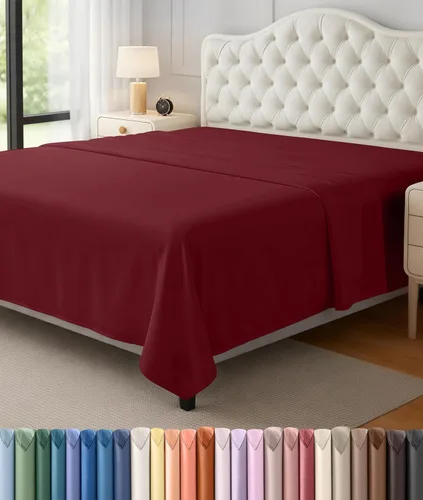 Miniatura 45 de Utopia Bedding Sábanas Planas - Paquete de 6 - Tela de Microfibra Cepillada Suave - Sábana Superior Resistente al Encogimiento y Decoloración - Gris