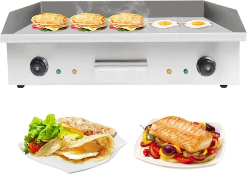 Miniatura 8 de 4400W 110V Teppanyaki, plancha eléctrica de la encimera de la encimera comercial de la parrilla plana de la parrilla de la parrilla de la placa