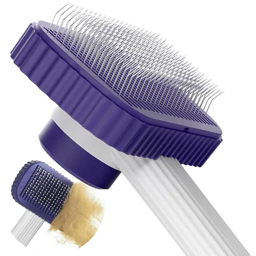 Miniatura 8 de Cepillo para gatos, cepillo de gato para gatos de pelo largo o corto, quita el pelo suelto y las alfombrillas, los pasadores redondeados reducen