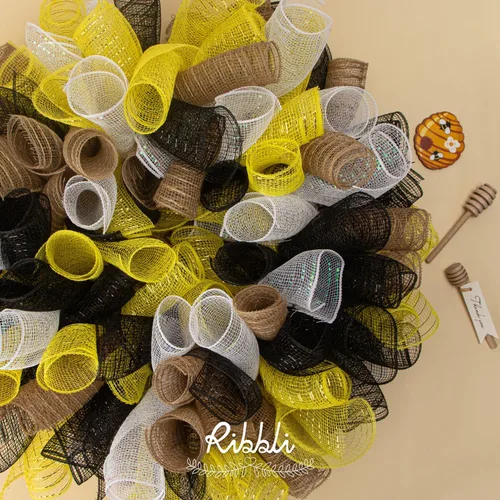 Miniatura 3 de Ribbli 2 rollos de cinta de malla de arpillera, 10 pulgadas x 30 pies (10 yardas) cada rollo, natural con yute, para usar en guirnaldas y decoración