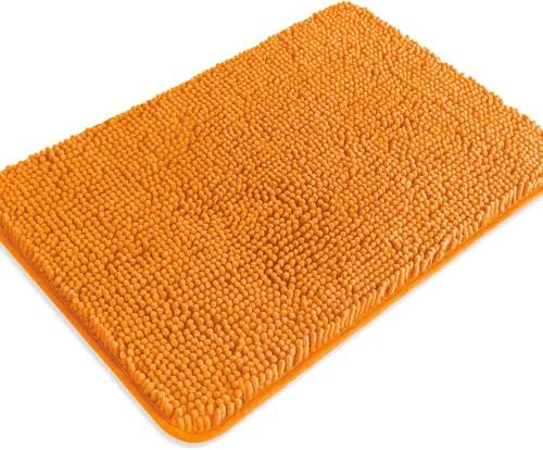 Miniatura 632 de Alfombra de baño pequeña de 12 x 18 pulgadas, lavable y absorbente, antideslizante, alfombra de baño de felpilla gruesa y suave para baño, ducha