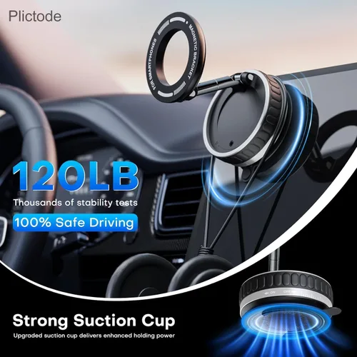 Miniatura 3 de Soportes magnéticos de teléfono al vacío para tu automóvil [succión más fuerte de 120 libras y 2800 gf magnético más fuerte], soporte de teléfono