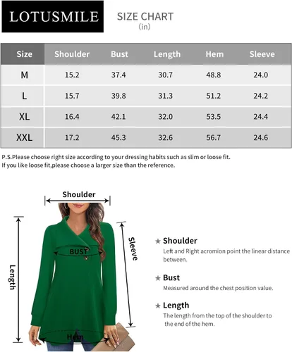 Miniatura 6 de Lotusmile Túnica larga para mujer, para leggings, ropa de otoño, suéter con dobladillo de tulipán 2023