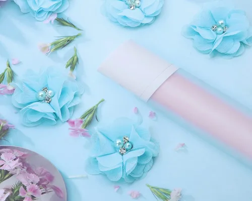 Miniatura 3 de PENTA ANGEL 20 adornos de flores de gasa de tela de 2 pulgadas con perlas de diamantes de imitación para mujeres, vestidos de manualidades, ramos