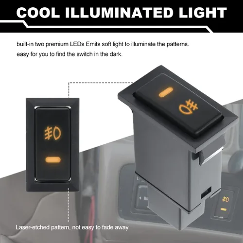 Miniatura 5 de Luz antiniebla LED encendido apagado SPST interruptor basculante para Toyoto 4Runner Camry Celica Corolla Highlander Echo MR2 RAV4 Avalon Supra