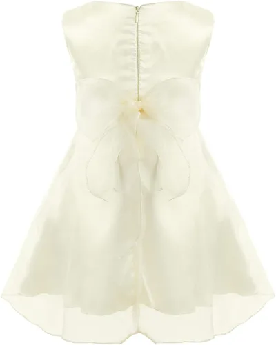 Miniatura 2 de FEESHOW Baby Girls Rhinestone Organza Flower Christening Baptism Party Dress