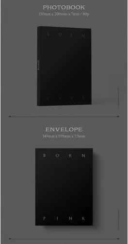 Miniatura 4 de dreamus [Regalo oficial de la tienda] BORNPINK 2nd Álbum [BORN PINK] SET DE CAJAS [NEGRO] + Póster plegado pre-pedido, YGP0181
