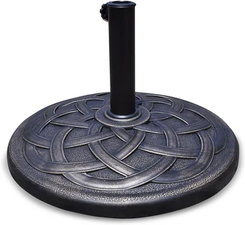 Miniatura 15 de Tangkula Base de sombrilla de 40 libras, sombrilla redonda resistente para exteriores, para mesa de 1.5 a 1.9 pulgadas, soporte de paraguas