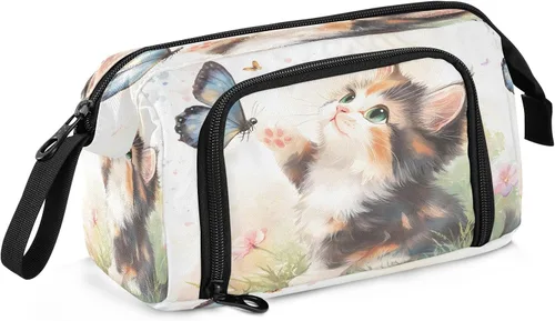 Miniatura 16 de SUABO Estuche para lápices de gran capacidad, bolsa de agua de fuego de fútbol americano, estuche para lápices, bolsa de papelería, bolsa
