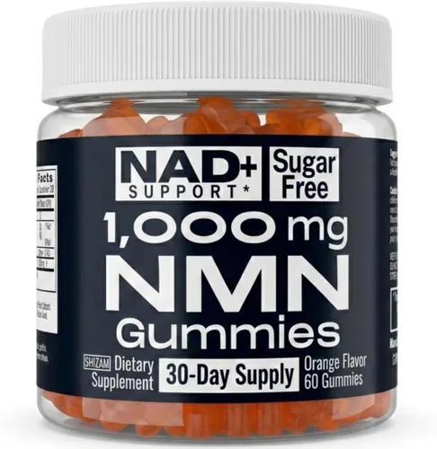 SHIZAM Gomitas NMN (mononucleótido de nicotinamida) - 1000 mg por porción | Soporte NAD+ | Suministro de 30 días | Sin azúcar