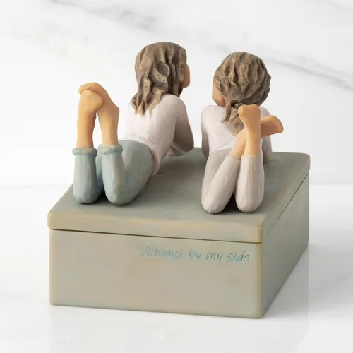 Miniatura 5 de Willow Tree Forever Friends, Siempre a mi lado, Recuerdos Familiares, Mejores amigos, Hermanas, Caja de joyería decorativa de mesa esculpida