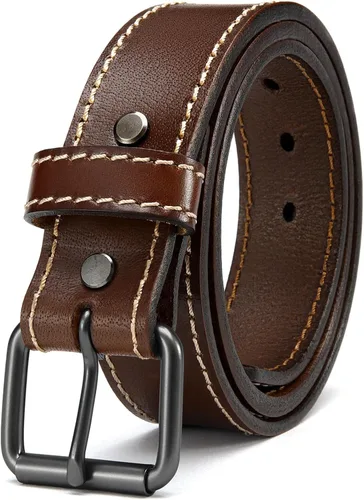 Miniatura 11 de Cinturón de cuero para pistola para hombre, cinturón resistente de 1.5 pulgadas para trabajo CCW