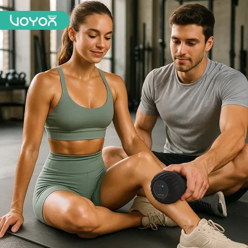 Miniatura 7 de Rodillo vibratorio de bola de masaje de maní, bola de masaje eléctrica de doble lacrosse con 4 intensidades para aliviar el dolor muscular, masaje