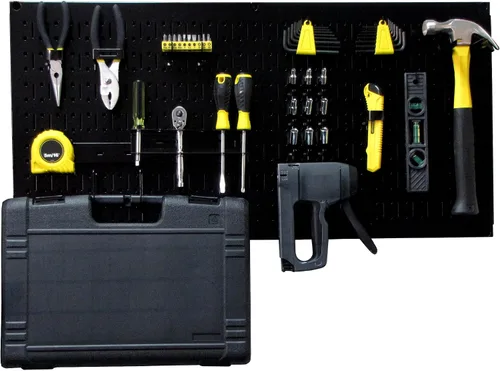 Miniatura 17 de Wall Control Sistema modular de organizador de herramientas de tablero perforado, unidad de almacenamiento de herramientas de metal montado
