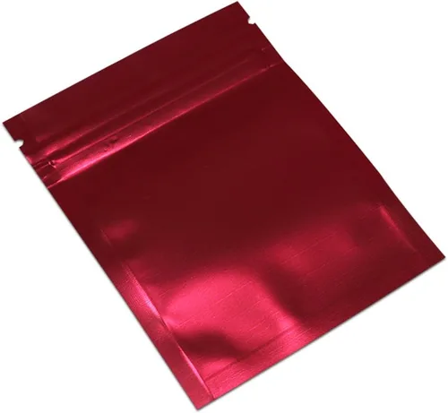 Miniatura 5 de FERENLI 100 unidades Bolsa de almacenamiento de alimentos con cierre de cremallera de Mylar, bolsa hermética de aluminio mate con ventana frontal