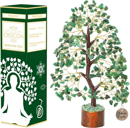 Miniatura 27 de Árbol de cristal de amatista con base de racimo de titanio arcoíris de Crocon, árbol de la vida para estante, dormitorio, regalos de cumpleaños