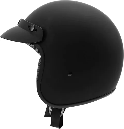 TCMT Casco Dot 3/4 de Cara Abierta para Adultos para Scooter, Ciclomotor, Cruiser, Cafe Racer, Retro, Vintage, Motocicleta de Calle