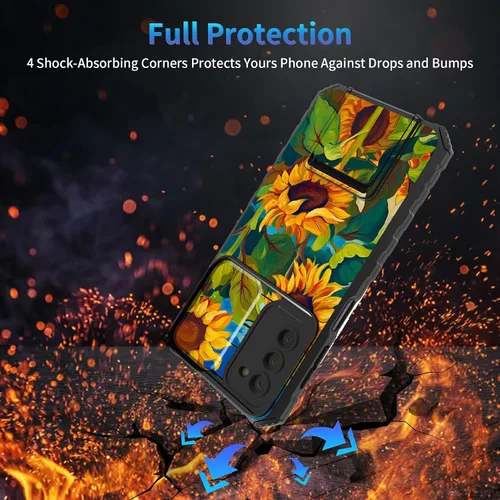 Miniatura 804 de Funda para Samsung Galaxy S22 Ultra 5G, Galaxy S22 Ultra con cubierta de cámara deslizante, funda resistente de doble capa con función atril Black