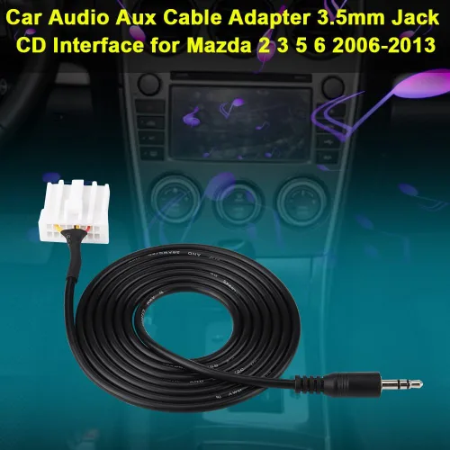 Miniatura 2 de Keenso Cable auxiliar de 0.138 pulgadas para conectar iPod, iPhone, MP3, teléfono y reproductor de coche, cable adaptador de interfaz de CD