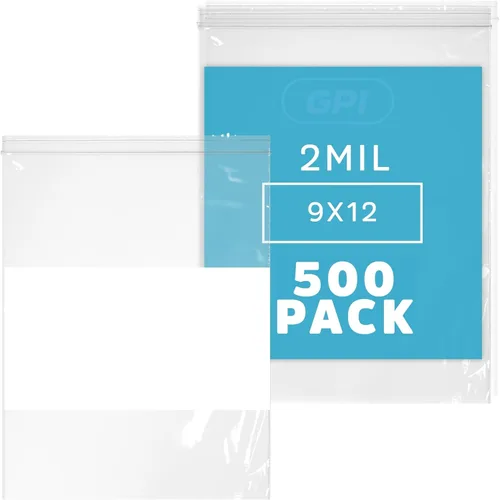 Miniatura 31 de GPI Caja de 1000 bolsas de plástico transparente recerrable con cremallera de 3" x 4" - A granel de 2 mil de grosor, bolsitas de poli fuertes