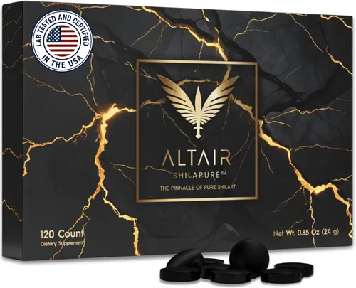 Altair Shilapure - Tabletas de Shilajit 100% puras | 24,000 mg | Más eficaz que la resina y las cápsulas | Más de 85 minerales traza de 17,000 pies