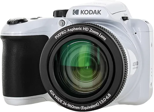 Miniatura 3 de Kodak Pixpro AZ405 Cámara digital (AZ405WH) El paquete incluye: tarjeta de memoria de 64 GB, baterías recargables, funda, correa para el cuello