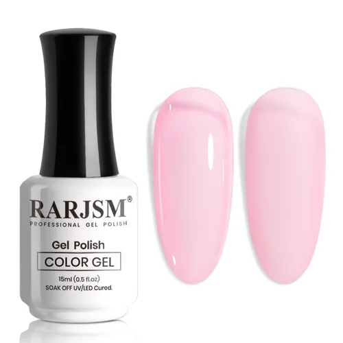 Miniatura 19 de RARJSM Esmalte de Uñas en Gel Nude Transparente Rosa Saludable Claro Esmalte de Uñas en Gel Nude Transparente Rosa Intenso Gelatinoso Barniz de Uñas