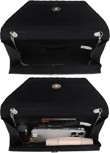 Miniatura 5 de Dasein - Bolsos de mano para mujer, para bodas, carteras para fiestas, bolsos de mano tipo clutch para cócteles, graduación, formales con strass