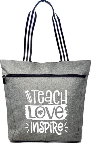 Brooke & Jess Designs Teacher Tote Bag for Work - Teacher Handbag Gifts for Women, Teacher Bag Best Teacher Appreciation Gift