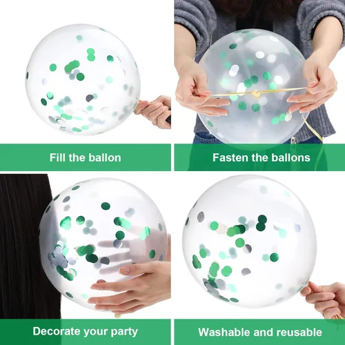 Miniatura 3 de Honoson 72 globos de fiesta de graduación, color verde y negro, decoración de graduación de 2026, globos de látex de felicitaciones, suministros