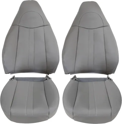 Miniatura 8 de GXARTS Funda de asiento de cuero para el conductor y el pasajero, parte inferior y superior, ajuste Gary para Chevy Express GMC Savana 1500 2500