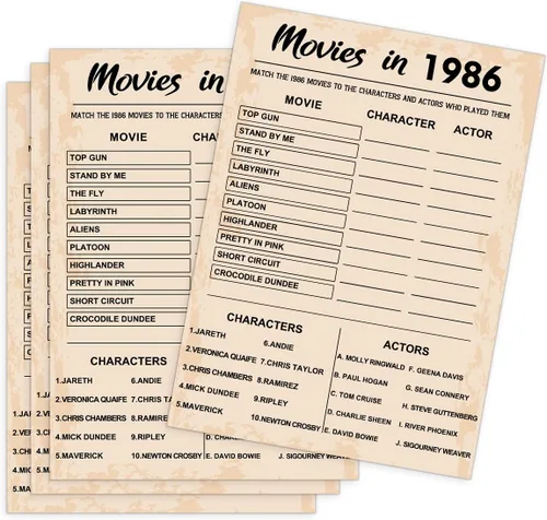 Miniatura 9 de QUPT Juegos de fiesta de cumpleaños número 30, juegos nacidos en 1996, suministros de fiesta de cumpleaños para adultos, divertido juego de fiesta