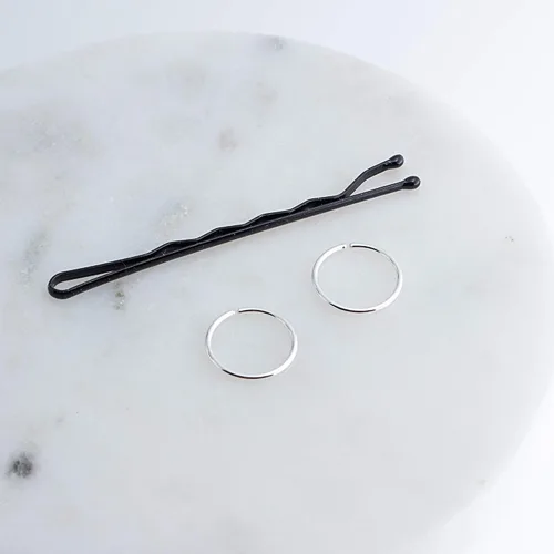 Miniatura 16 de Juego de 2 pares de anillos de nariz para cartílago pequeños para mujer, tragus, tabique, hélix, múltiples piercings finos