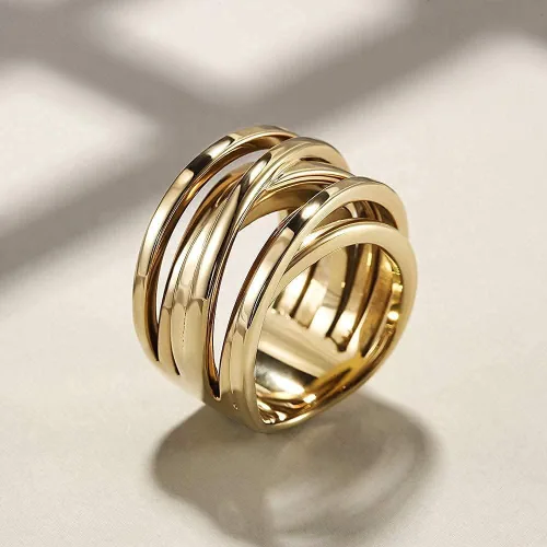 Miniatura 2 de CIUNOFOR Anillo de cruz de 0.539 in para mujer, anillo de compromiso chapado en oro rosa, plata, oro, grabado personalizado