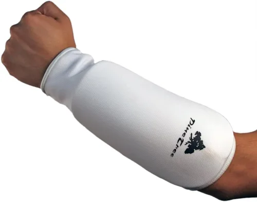 Miniatura 2 de Protector de tela para antebrazo Taekwondo, artes marciales, MMA antebrazo protector para sparring (negro/blanco; niño pequeño a adulto XL)