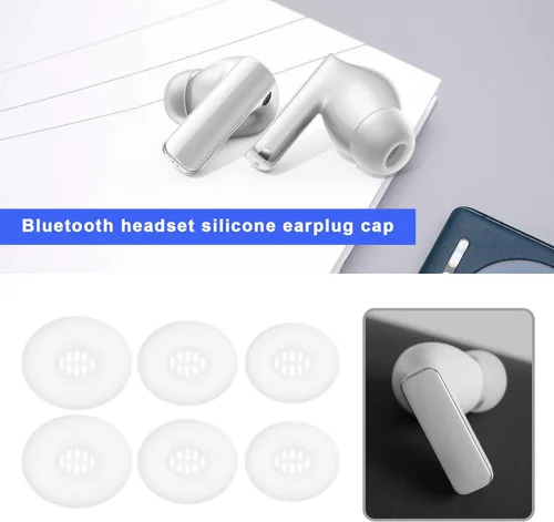 Miniatura 2 de 3 pares de almohadillas de silicona compatibles con Huawei FreeBuds Pro Earphones Soft Eartips Earpads Ear Cap Ear Plug L/M/S 1 par de cada