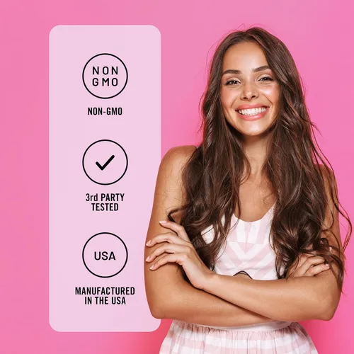 Miniatura 6 de NatureWise Vitamina para el cabello, piel y uñas, biotina 5000mcg con ácido hialurónico, colágeno para mujeres con complejo C, B, D3, A, E, hierro