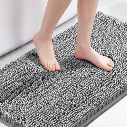 Miniatura 30 de H.VERSAILTEX Alfombra de Baño Alfombra de Baño Alfombras de Baño para Baño Antideslizante Alfombras de Baño Extra Gruesa de Chenilla Alfombra 17" x
