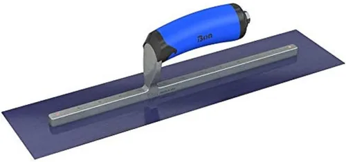 Bon 67-176 Llana de Acabado Steel City - Cuadrada - Acero Azul - 12 X 4 pulgadas - Agarre Cómodo Mango cómodo