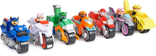 Miniatura 7 de PAW Patrol, Moto Pups Moto Deluxe de Wildcat, vehículo de motocicleta de tracción que hace piruetas y figura de juguete Gato montés