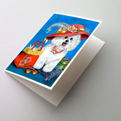 Miniatura 111 de Caroline's Treasures PPP3013GCA7P - Tarjetas de felicitación y sobres para mascotas de Basset Hound Teacher, paquete de 8 tarjetas en blanco