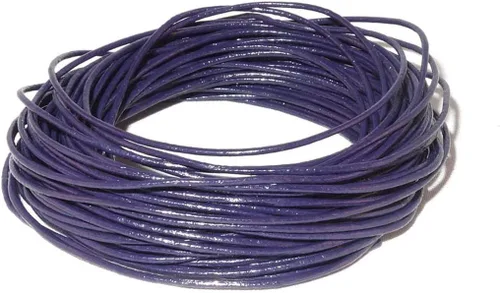 Miniatura 6 de Cordones de cuero redondos de 0.039 in para collares, fabricación de joyas, 32.8 ft (10.93 yardas) para trabajo de cuentas, proyectos de bricolaje