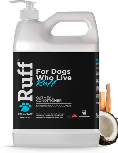 Miniatura 9 de Ruff by Lillian Ruff - Acondicionador de avena de coco y sándalo para perros, hidrata y calma la piel seca con picazón, promueve un pelaje
