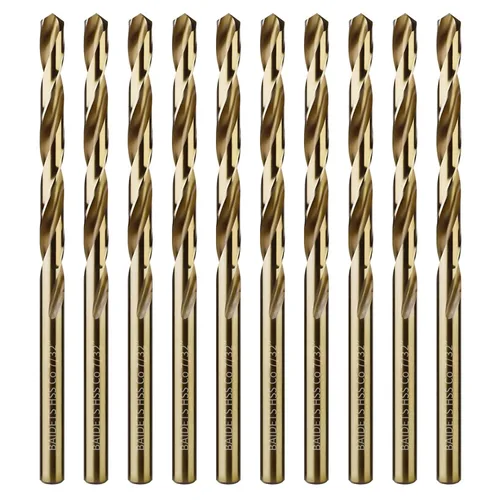 Miniatura 10 de BAIDETS M35 - Brocas de cobalto de 1/4 pulgadas, 10 piezas, juego de brocas helicoidales de metal HSS de 1/4 pulgadas para metal duro, acero
