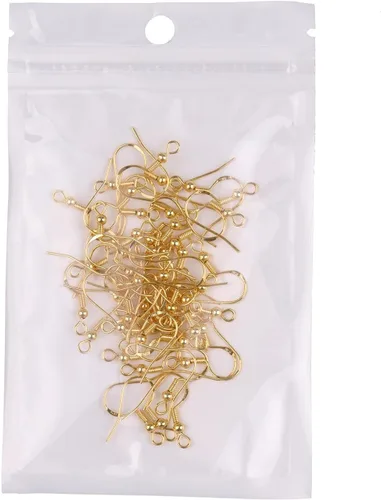 Miniatura 7 de 50 ganchos para aretes de oro de 14 quilates, suministros hipoalergénicos para hacer joyas con anzuelo, cables de oreja, accesorios y accesorios