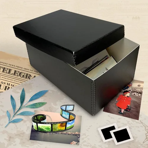 Miniatura 7 de Golden State Art, Cajas de almacenamiento para fotos de archivo, caja de conservación sin ácidos, de 5 x 7 x 12 pulgadas, con capacidad para hasta