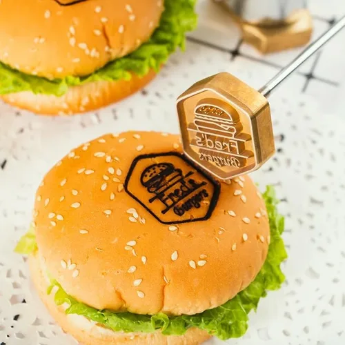 Sello de hierro de marca para alimentos, pan, hamburguesas, pasteles, tostadas, carne de res, filete, sello de latón personalizado, regalo de