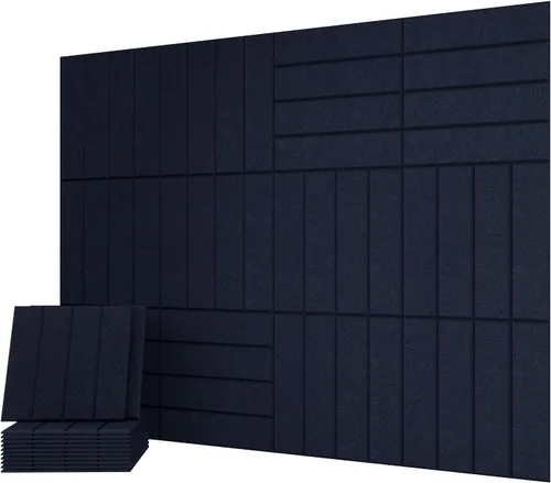 Miniatura 18 de UMIACOUSTICS 6 Piezas 47.2 x 23.6 Pulgadas Panel Acústico, Panel Decorativo de Pared Absorbente de Sonido para Oficina, Cine en Casa, Estudio, Nogal